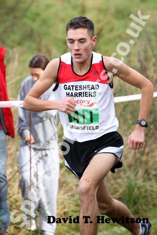 Lewis Hogg (Gateshead) in the  junior men 2012 National Cross Country Relay Championships.